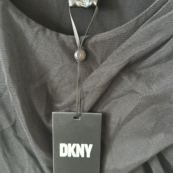 DKNY black mesh dress with black underlay. - Picture 4 of 4